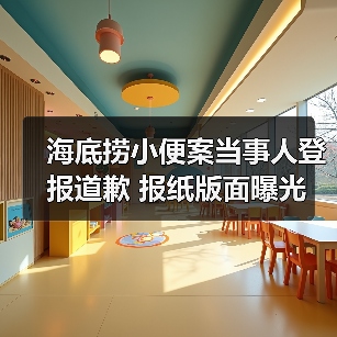 海底捞小便案当事人登报道歉 报纸版面曝光（图2）