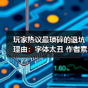玩家热议最琐碎的退坑理由:字体太丑 作者素质差!(图4) 玩家热议最琐碎的退坑理由:字体太丑 作者素质差!(图4)